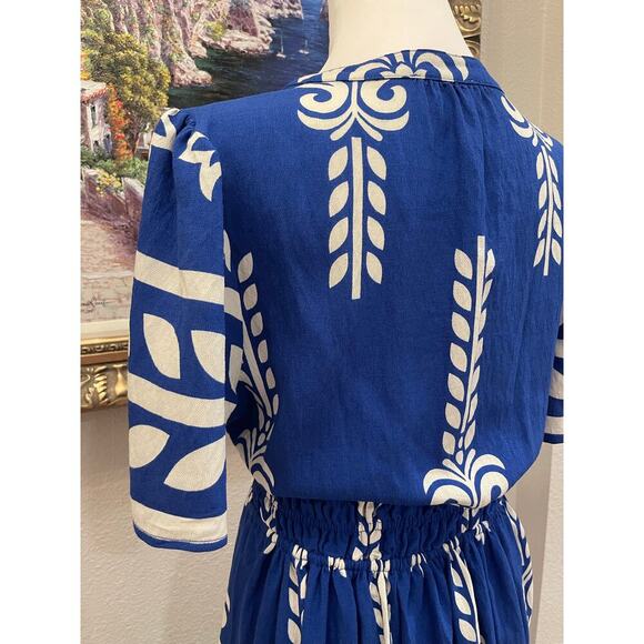 Umgee Boho Peplum Smocked Waist Dress - Picture 2 of 4